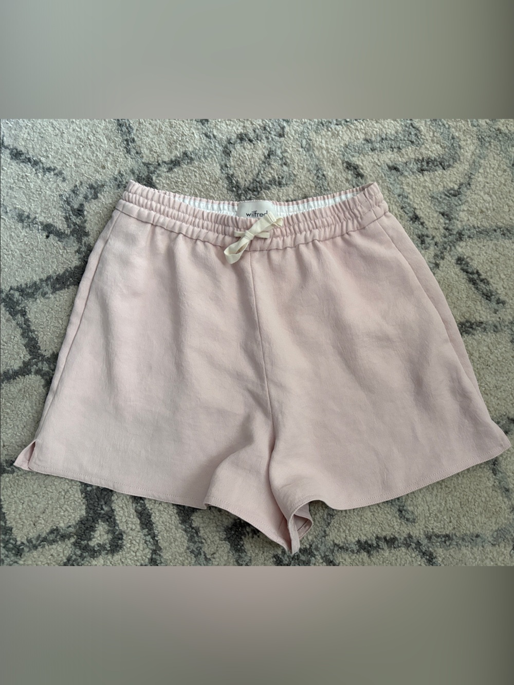 Wilfred Pale Pink Knit Drawstring Shorts